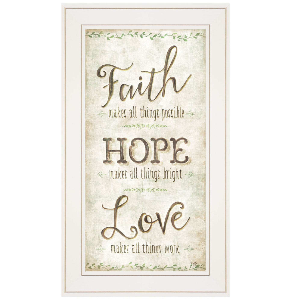 Faith 1 White Framed Print Wall Art - Homeroots - Flyclothing LLC