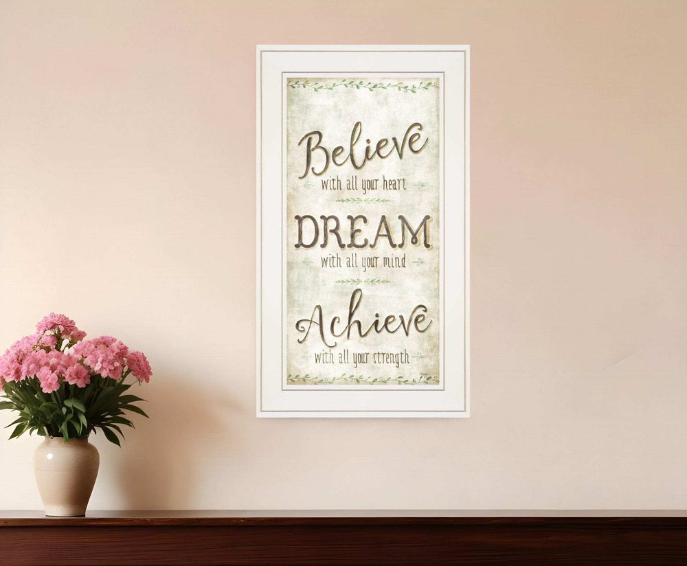 Believe 2 White Framed Print Wall Art - Homeroots - Flyclothing LLC