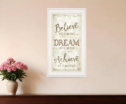 Believe 2 White Framed Print Wall Art - Homeroots - Flyclothing LLC