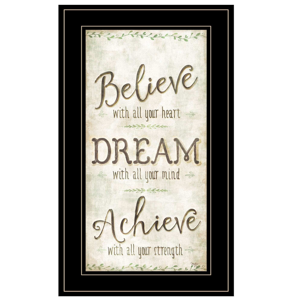 Believe 3 Black Framed Print Wall Art - Homeroots - Flyclothing LLC