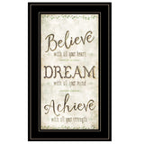Believe 3 Black Framed Print Wall Art - Homeroots - Flyclothing LLC