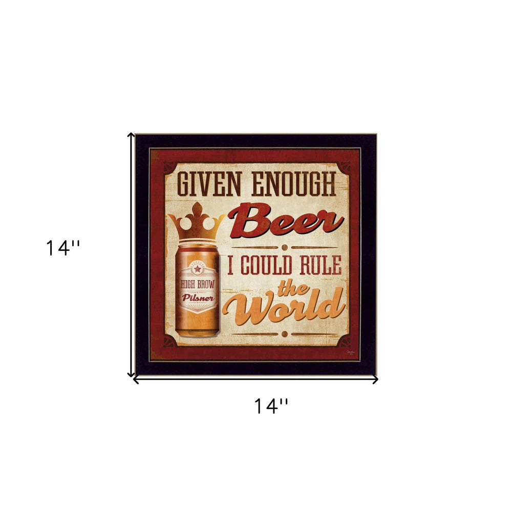 I Could Rule the World Black Framed Print Wall Art - Homeroots - Flyclothing LLC