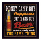 Money Cant Buy Happiness Black Framed Print Wall Art - Homeroots - Flyclothing LLC