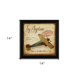 Toy Airplane Black Framed Print Wall Art - Homeroots - Flyclothing LLC
