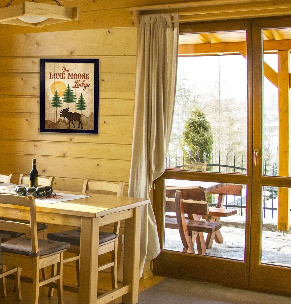 Lone Moose 2 Black Framed Print Wall Art - Homeroots - Flyclothing LLC