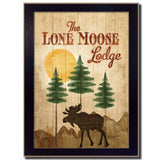 Lone Moose 1 Black Framed Print Wall Art - Homeroots - Flyclothing LLC