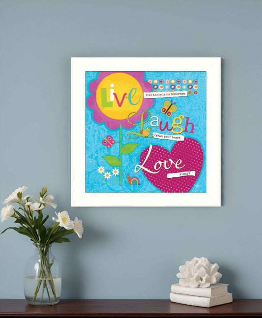 Love Always White Framed Print Wall Art - Homeroots - Flyclothing LLC