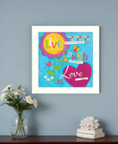 Love Always White Framed Print Wall Art - Homeroots - Flyclothing LLC