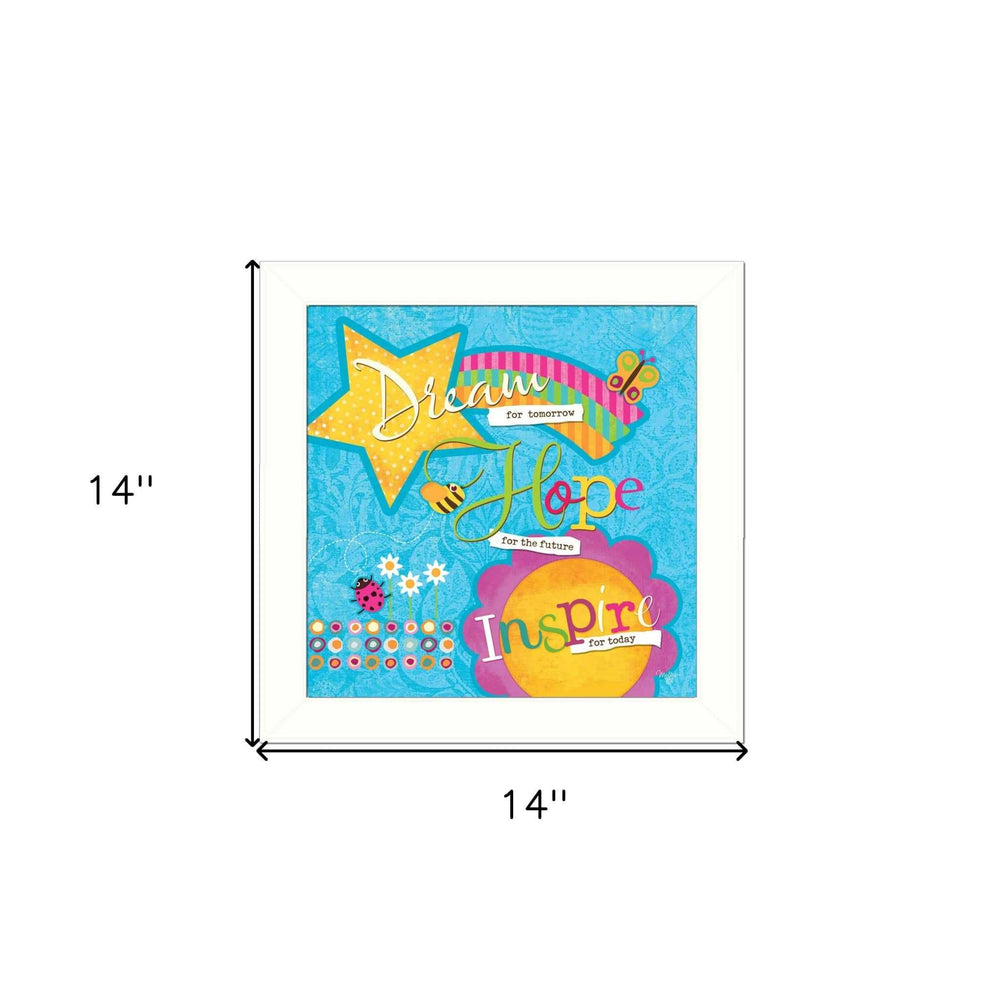 Dream For Tomorrow White Framed Print Wall Art - Homeroots - Flyclothing LLC