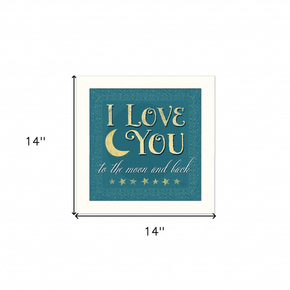 I Love You 2 White Framed Print Wall Art - Homeroots - Flyclothing LLC