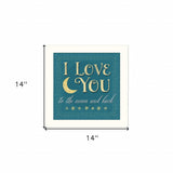 I Love You 2 White Framed Print Wall Art - Homeroots - Flyclothing LLC