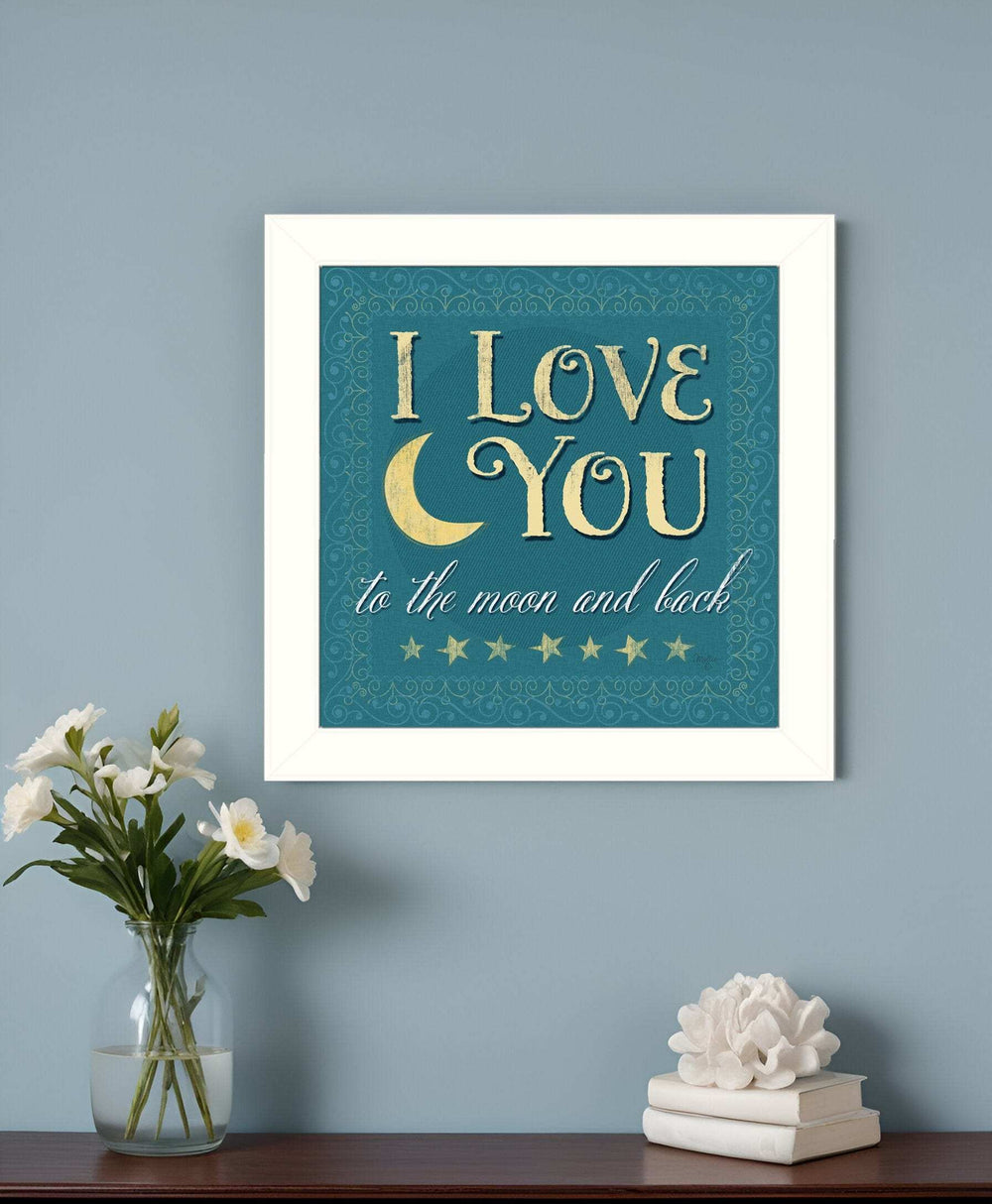 I Love You 2 White Framed Print Wall Art - Homeroots - Flyclothing LLC