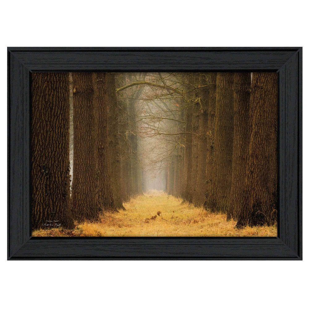 Yellow Path Black Framed Print Wall Art - Homeroots - Flyclothing LLC