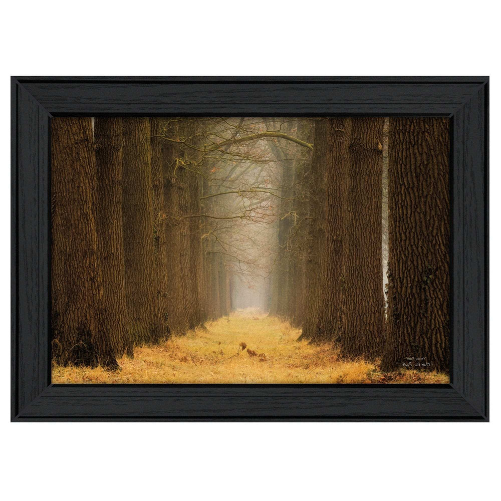 Yellow Path Black Framed Print Wall Art - Homeroots - Flyclothing LLC