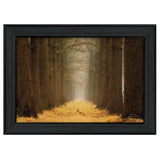 Yellow Path Black Framed Print Wall Art - Homeroots - Flyclothing LLC