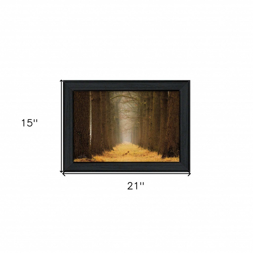 Yellow Path Black Framed Print Wall Art - Homeroots - Flyclothing LLC