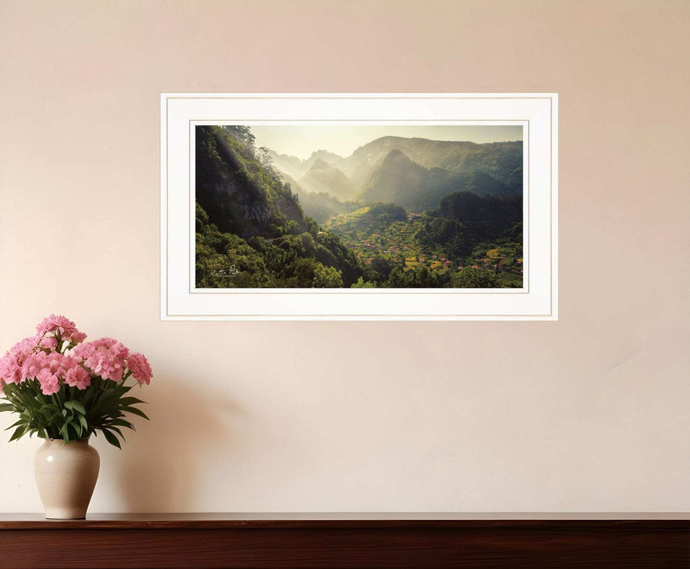 Land of the Hobbits Martin Podt Ready to Hang Framed Print White Frame White Framed Print Wall Art - Homeroots - Flyclothing LLC