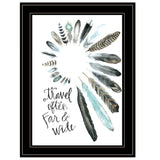 Travel Often Far and Wide 2 Black Framed Print Wall Art - Homeroots - Flyclothing LLC