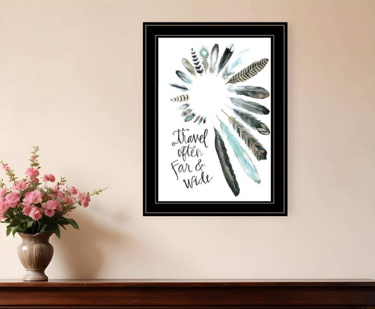 Travel Often Far and Wide 2 Black Framed Print Wall Art - Homeroots - Flyclothing LLC
