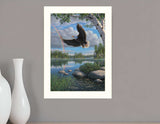 On Eagles Wings 2 White Framed Print Wall Art - Homeroots - Flyclothing LLC