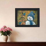 Snow Brother Snowman Black Framed Print Wall Art - Homeroots - Flyclothing LLC
