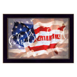 Oh Beautiful America Black Framed Print Wall Art - Homeroots - Flyclothing LLC