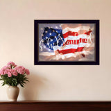 Oh Beautiful America Black Framed Print Wall Art - Homeroots - Flyclothing LLC