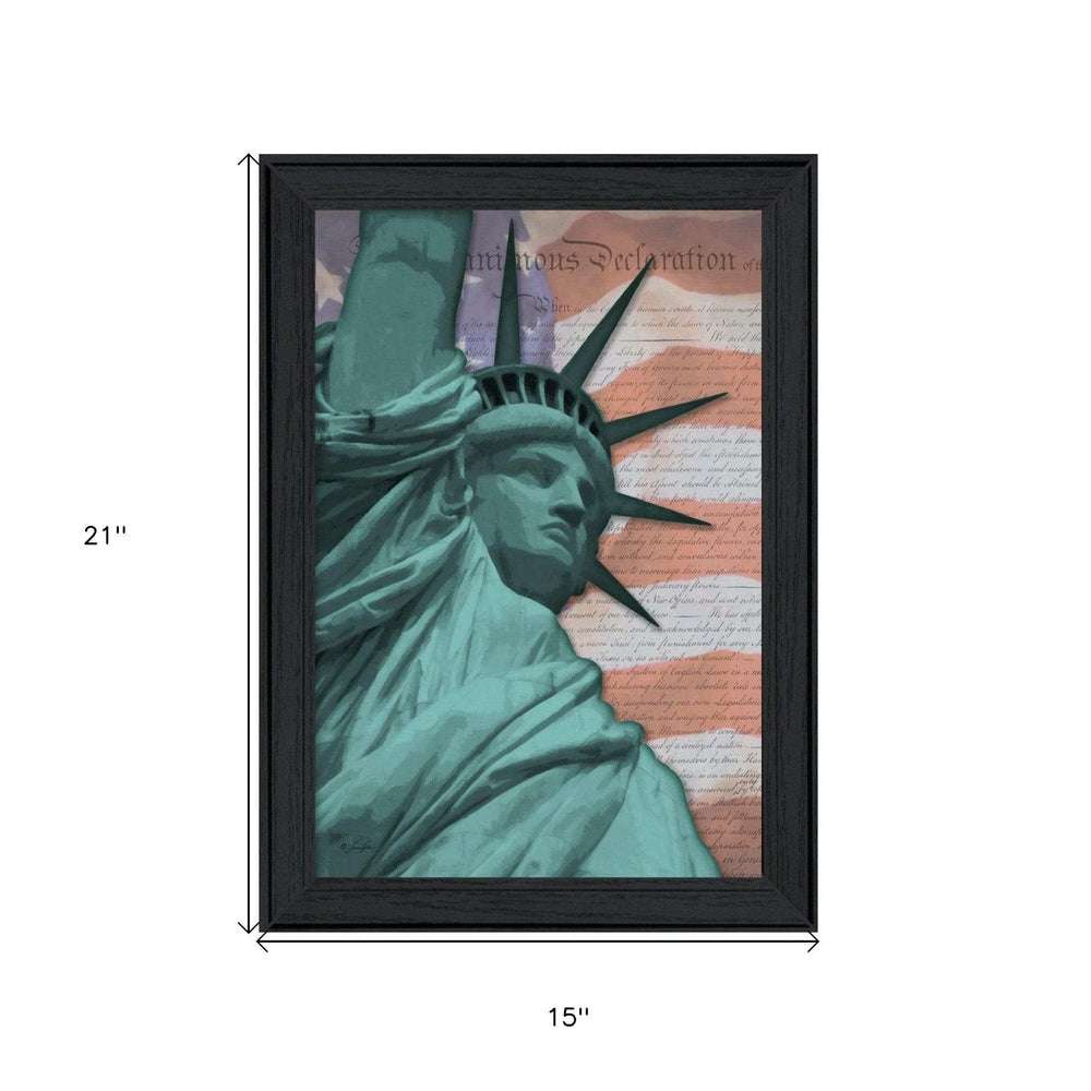 Lady Liberty Black Framed Print Wall Art - Homeroots - Flyclothing LLC