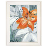 Tiger Lily in Orange 1 White Framed Print Wall Art - Homeroots - Flyclothing LLC