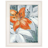 Tiger Lily in Orange 1 White Framed Print Wall Art - Homeroots - Flyclothing LLC