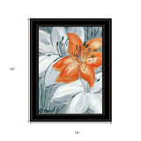 Tiger Lily in Orange 2 Black Framed Print Wall Art - Homeroots - Flyclothing LLC