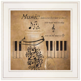 Music 1 White Framed Print Wall Art - Homeroots - Flyclothing LLC