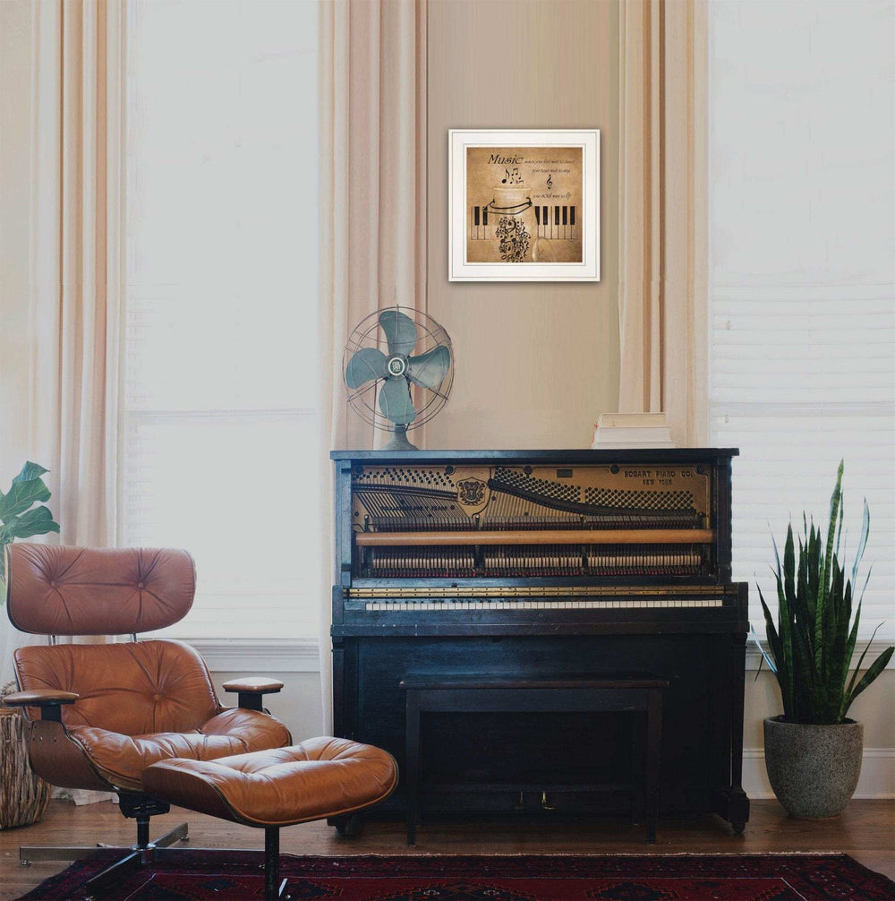 Music 1 White Framed Print Wall Art - Homeroots - Flyclothing LLC