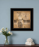 Music 2 Black Framed Print Wall Art - Homeroots - Flyclothing LLC