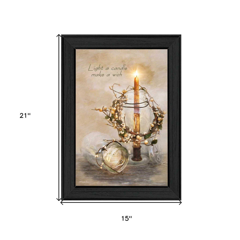 Make A Wish Black Framed Print Wall Art - Homeroots - Flyclothing LLC