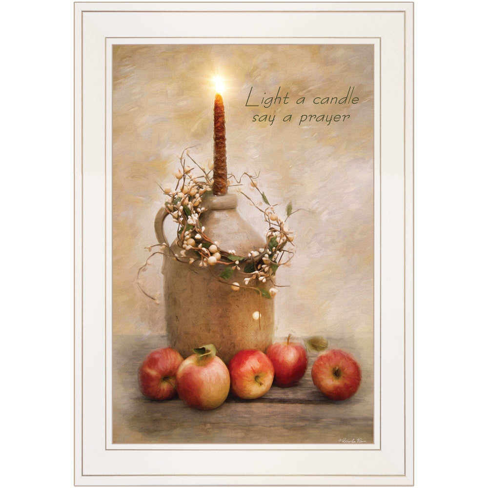 Say A Prayer 1 White Framed Print Wall Art - Homeroots - Flyclothing LLC