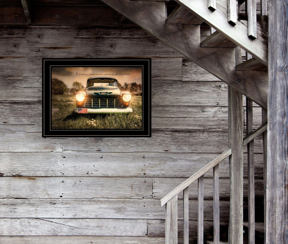 Wrong Lane 2 Black Framed Print Wall Art - Homeroots - Flyclothing LLC