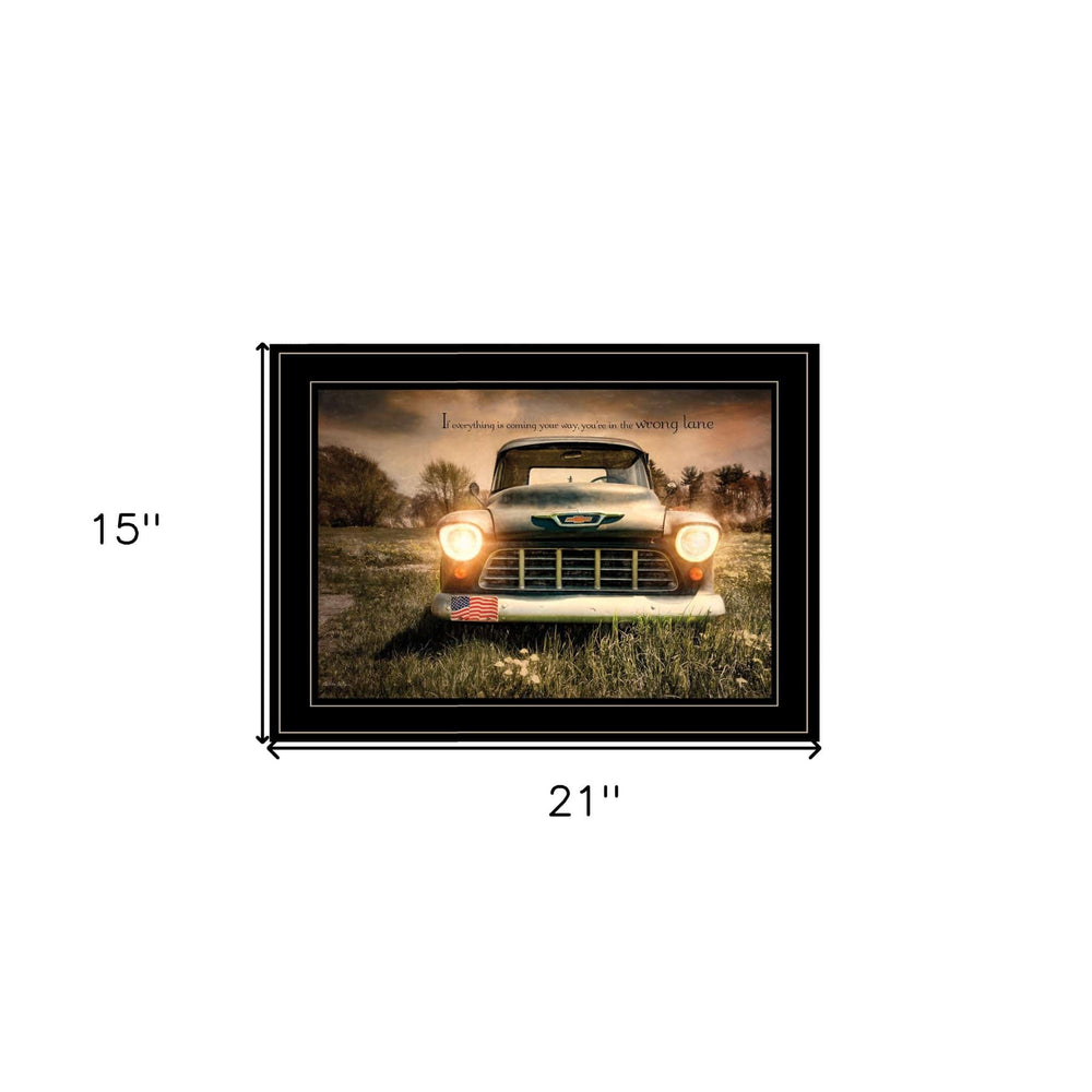 Wrong Lane 2 Black Framed Print Wall Art - Homeroots - Flyclothing LLC