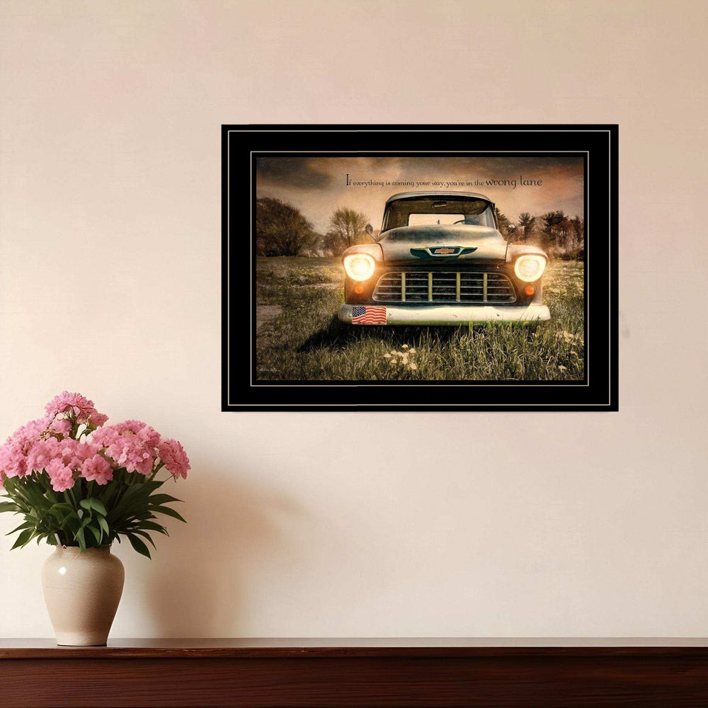 Wrong Lane 2 Black Framed Print Wall Art - Homeroots - Flyclothing LLC