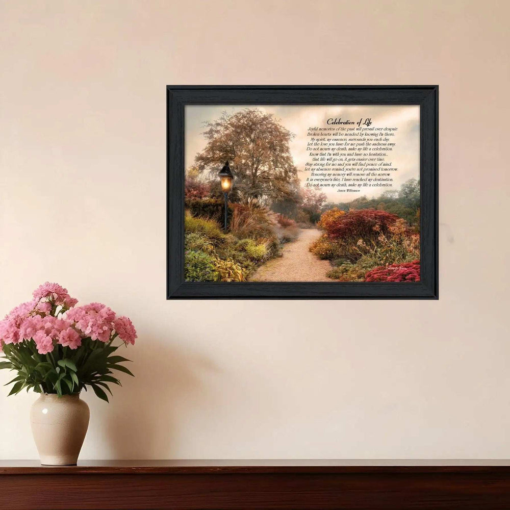 Celebration of Life Black Framed Print Wall Art - Homeroots - Flyclothing LLC