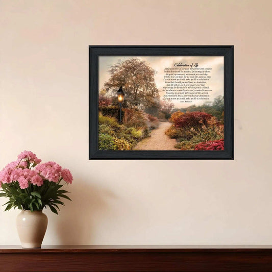 Celebration of Life Black Framed Print Wall Art - Homeroots - Flyclothing LLC
