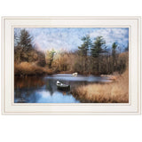 Riverside 1 White Framed Print Wall Art - Homeroots - Flyclothing LLC