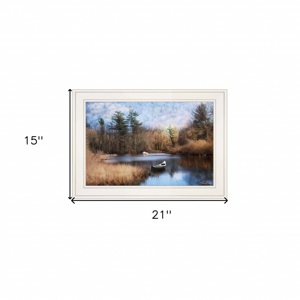 Riverside 1 White Framed Print Wall Art - Homeroots - Flyclothing LLC