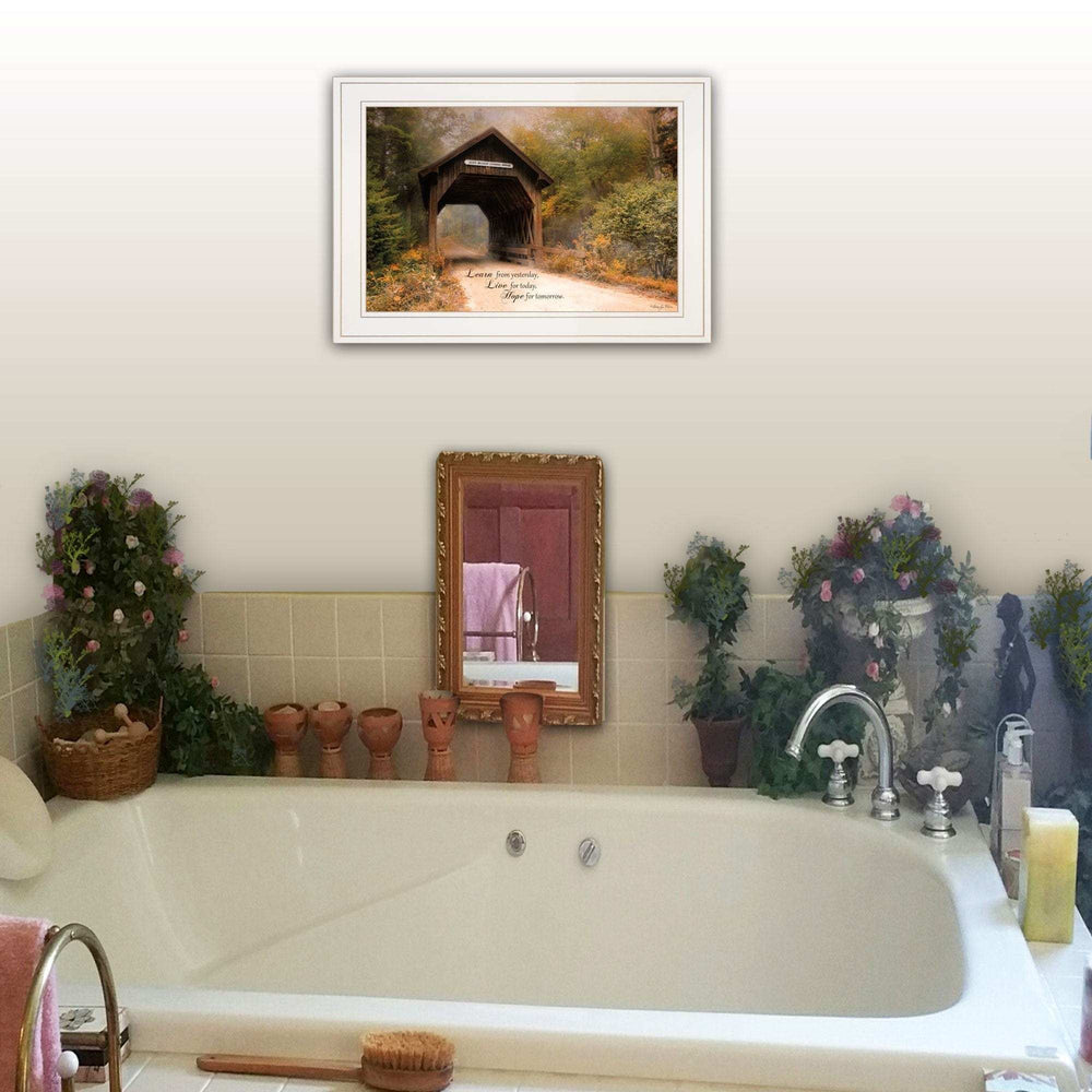 Live for Today 1 White Framed Print Wall Art - Homeroots - Flyclothing LLC