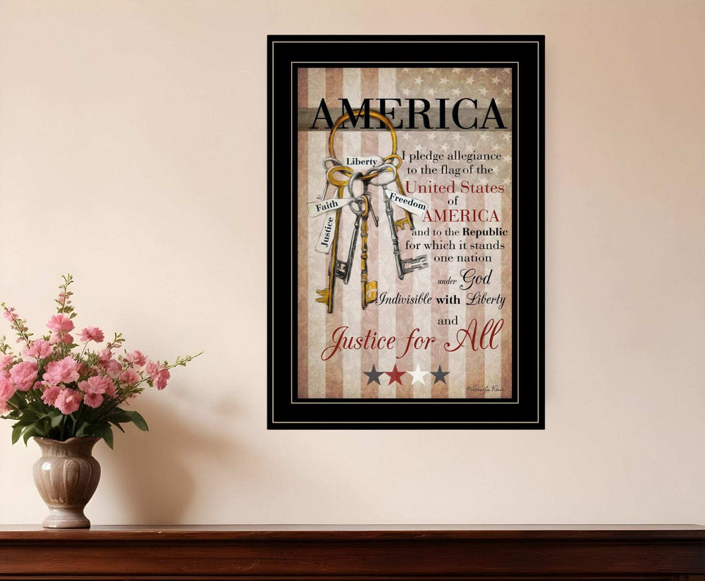 The Keys to Freedom 1 Black Framed Print Wall Art - Homeroots - Flyclothing LLC