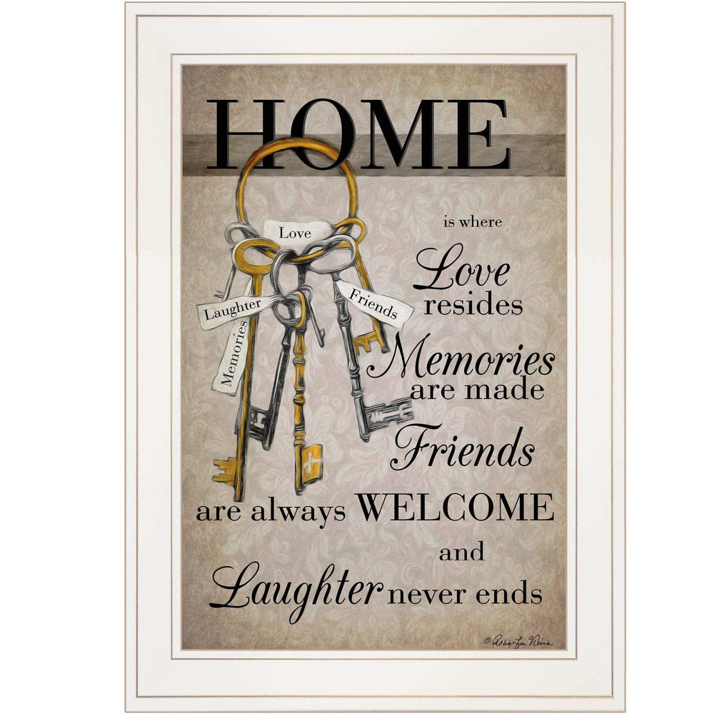 House Keys 1 White Framed Print Wall Art - Homeroots - Flyclothing LLC