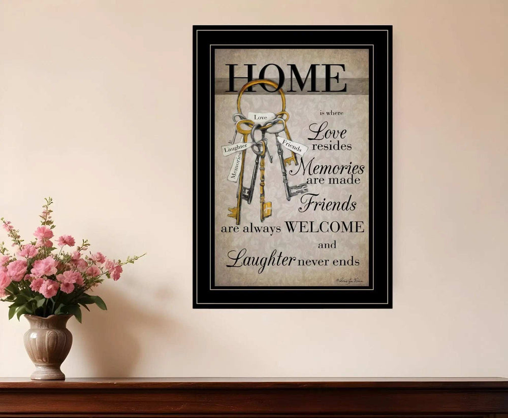 House Keys 2 Black Framed Print Wall Art - Homeroots - Flyclothing LLC