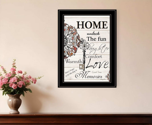 Home or Laughter 2 Black Framed Print Wall Art - Homeroots - Flyclothing LLC