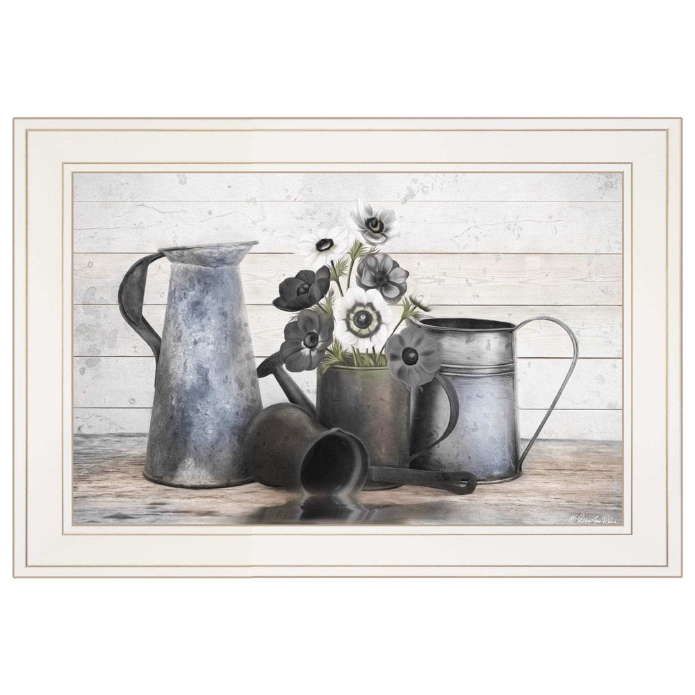 Floral Farmhouse I 1 White Framed Print Wall Art - Homeroots - Flyclothing LLC