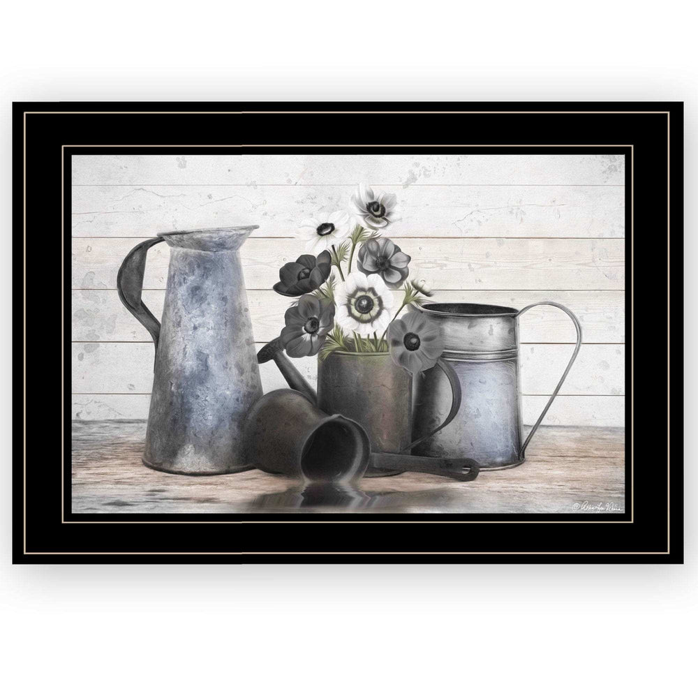 Floral Farmhouse I 2 Black Framed Print Wall Art - Homeroots - Flyclothing LLC